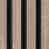 All Around Deco Wood Wall Panel Wall Line Grey/Black