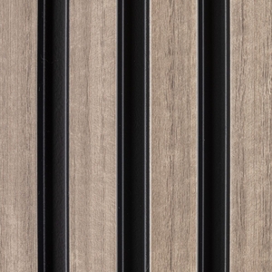 All Around Deco Wood Wall Panel Wall Line Grey/Black