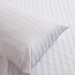 White Hotel Pillowcase 52X70 50%Cotton -50%Polyester Satin Riga TC-220