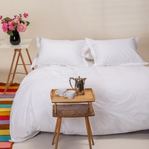 White Hotel Duvet Cover 160X245 50%Cotton -50%Polyester TC-200