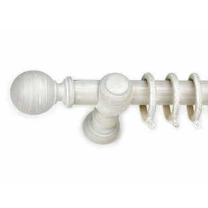 Wooden Curtain Rod With Round End