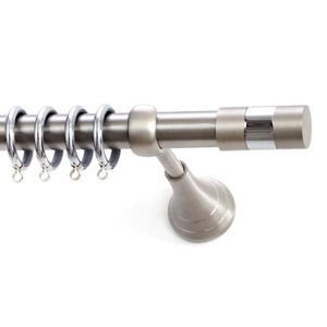 Metal Curtain Rod Stainless Steel Satin Nickel