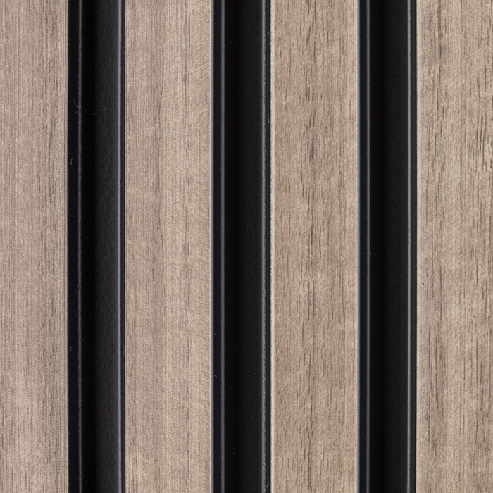 All Around Deco Wood Wall Panel Wall Line Grey/Black