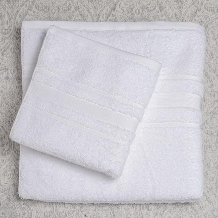 White Hotel Towel 50X100 Stripes Cotton 600 GSM