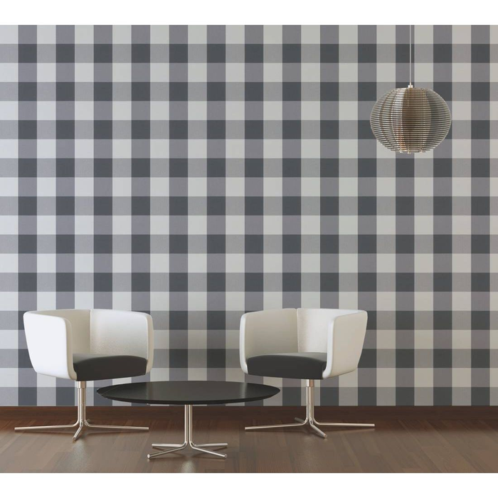 Plaid Wallpaper, AS Creation Black & White 4, Studio360 206367