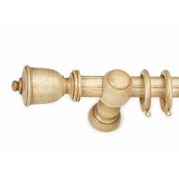 Wooden Curtain Rod With Domed End