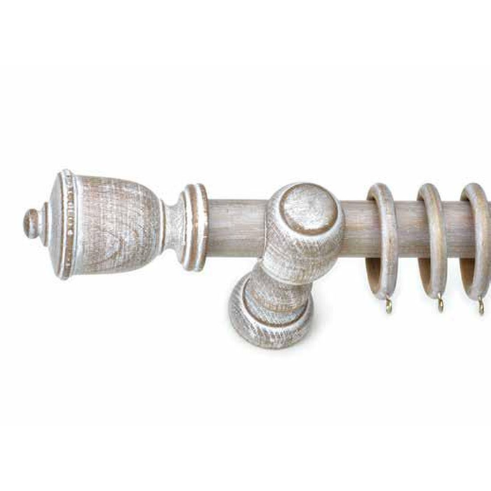 Wooden Curtain Rod With Domed End