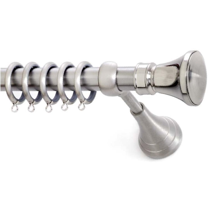 Metal Curtain Rod Stainless Steel Satin Nickel